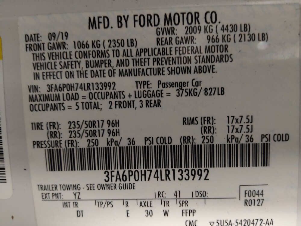 2020 Ford Fusion in Morrow, GA 30260 - 18086213 33