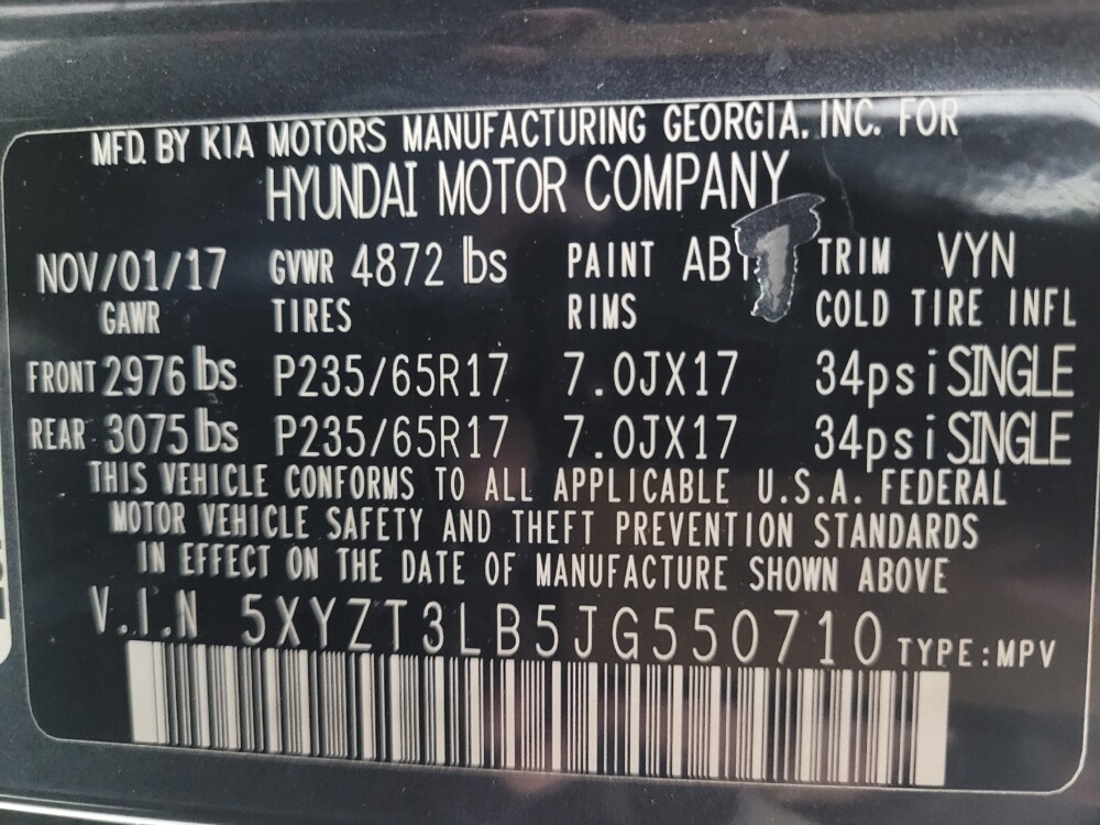 2018 Hyundai Santa Fe in Lakeland, FL 33815 - 18086230 33