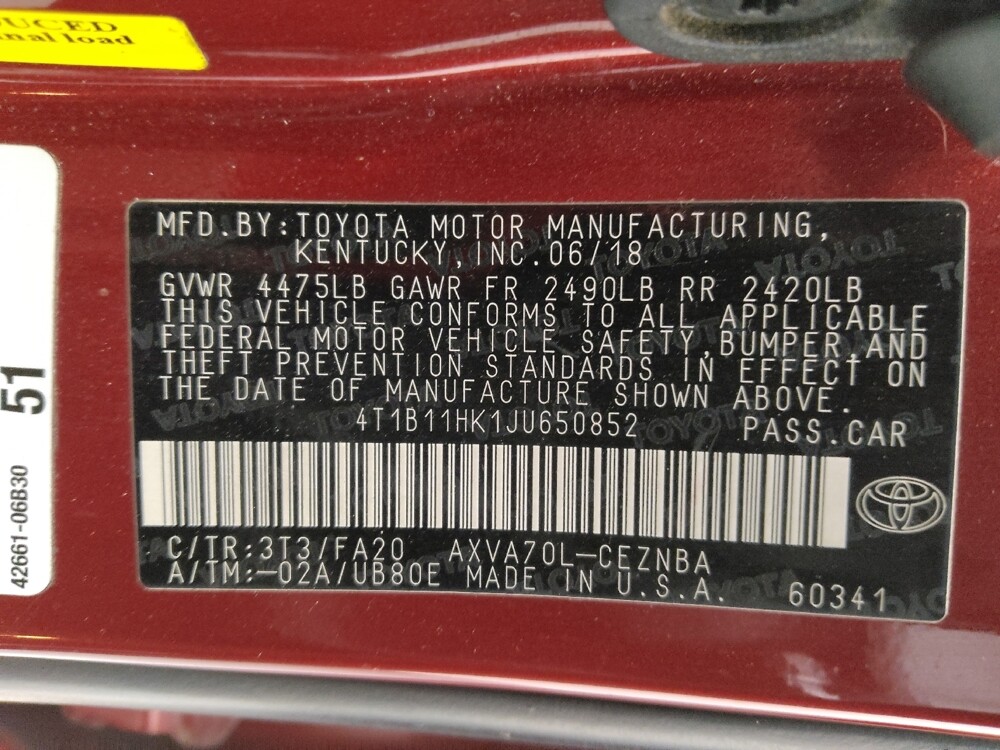 2018 Toyota Camry in St. Louis, MO 63136 - 18086327 33