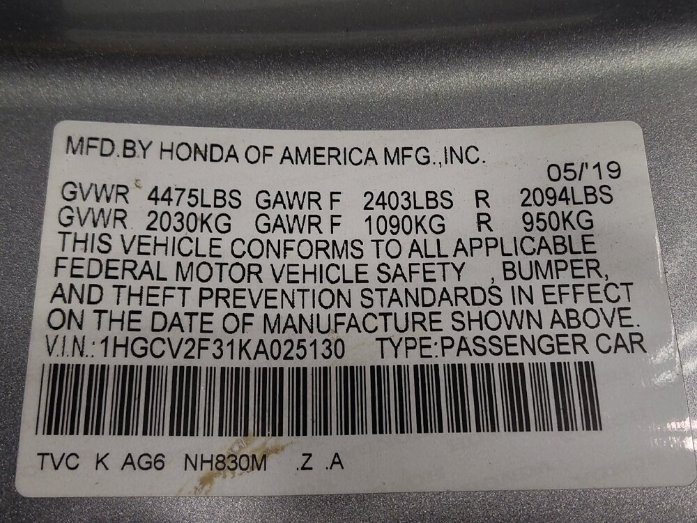 2019 Honda Accord in Winston-Salem, NC 27103 - 18086374 33