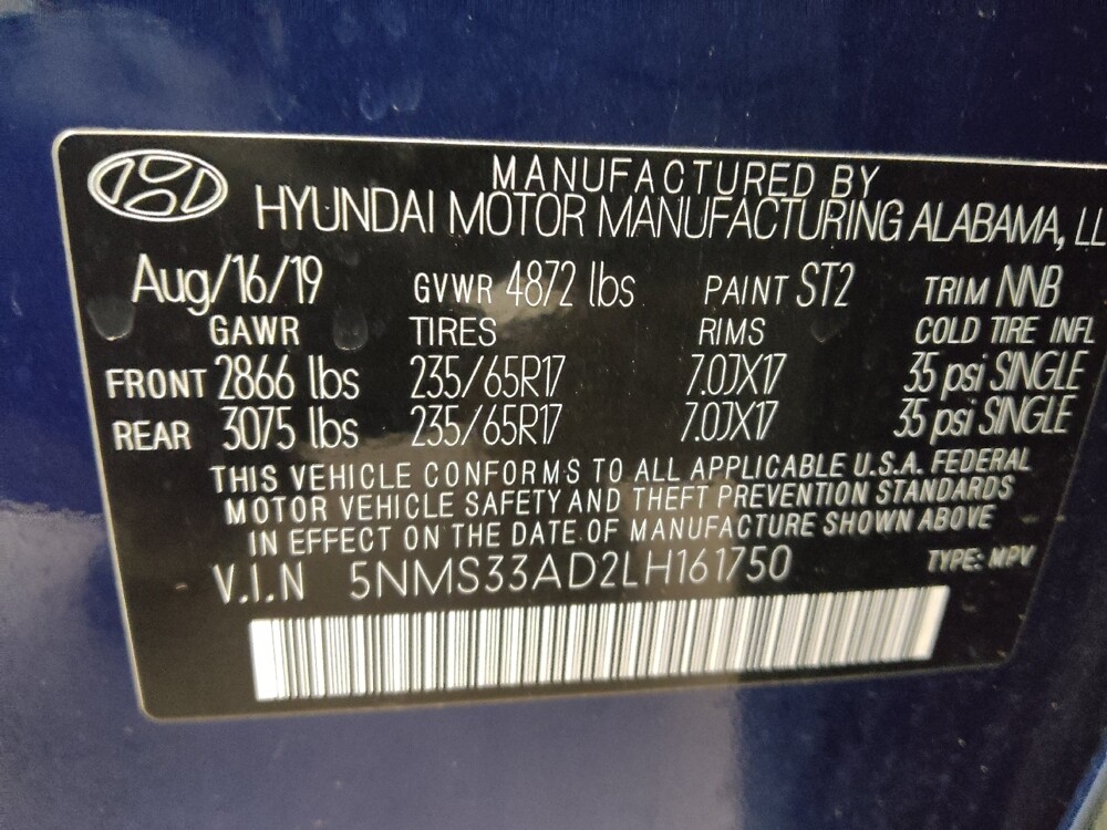 2020 Hyundai Santa Fe in Denver, CO 80012 - 18086590 33