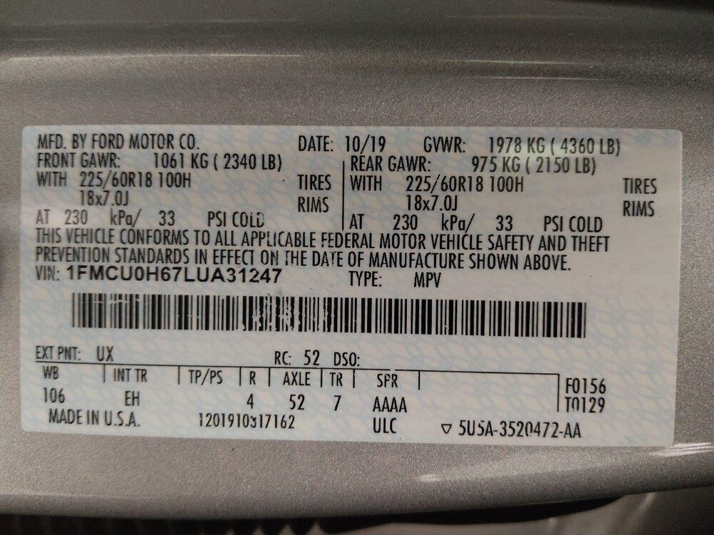 2020 Ford Escape in Denver, CO 80012 - 18086591 33
