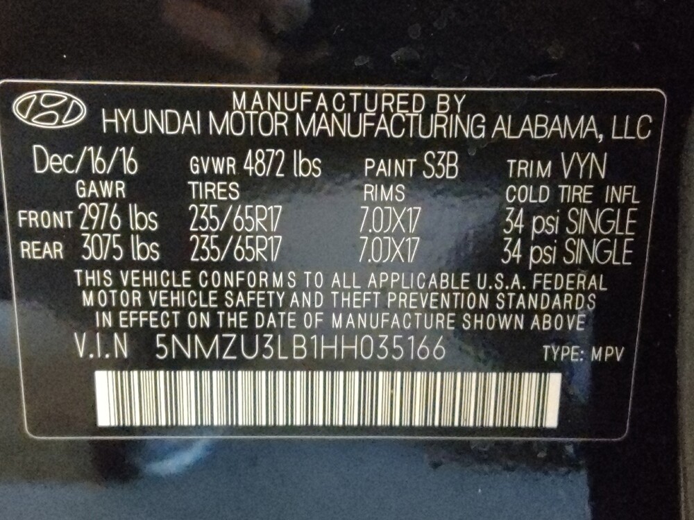 2017 Hyundai Santa Fe in Houston, TX 77034 - 18086605 33