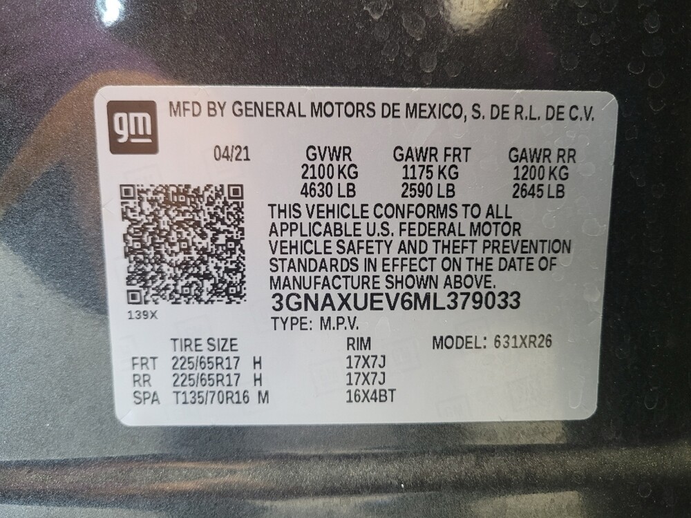 2021 Chevrolet Equinox in Riverside, CA 92504 - 18086625 33