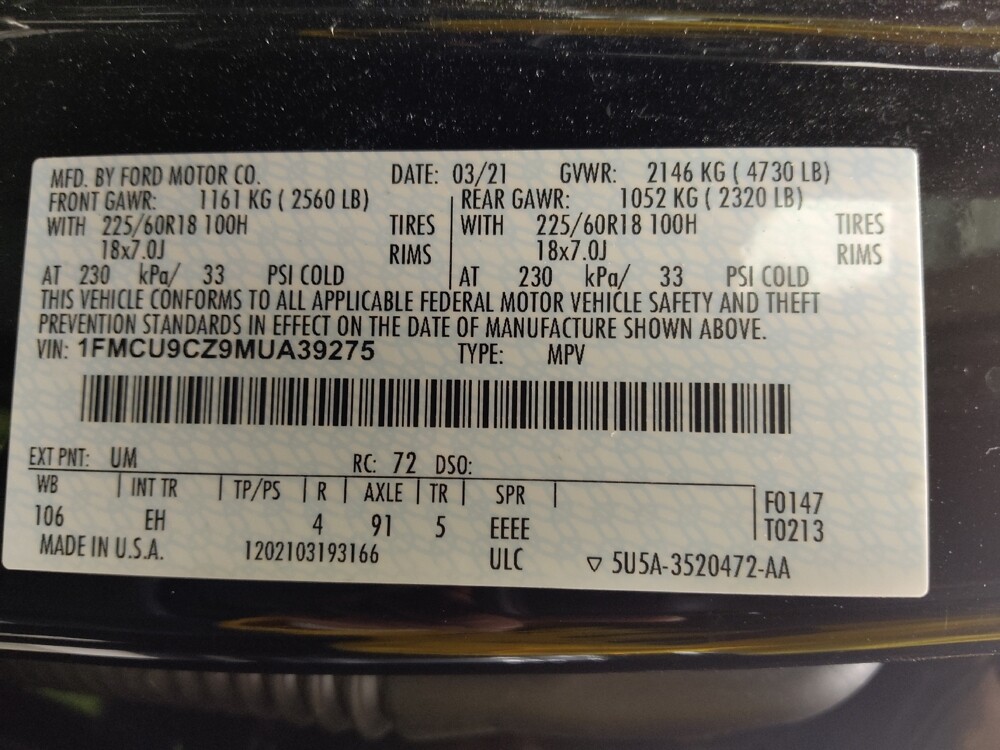 2021 Ford Escape in Athens, GA 30606 - 18086648 33