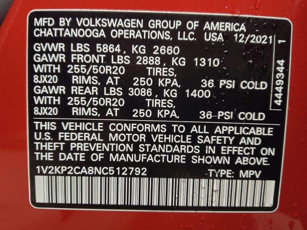 2022 Volkswagen Atlas in Corpus Christi, TX 78412 - 18086662 33