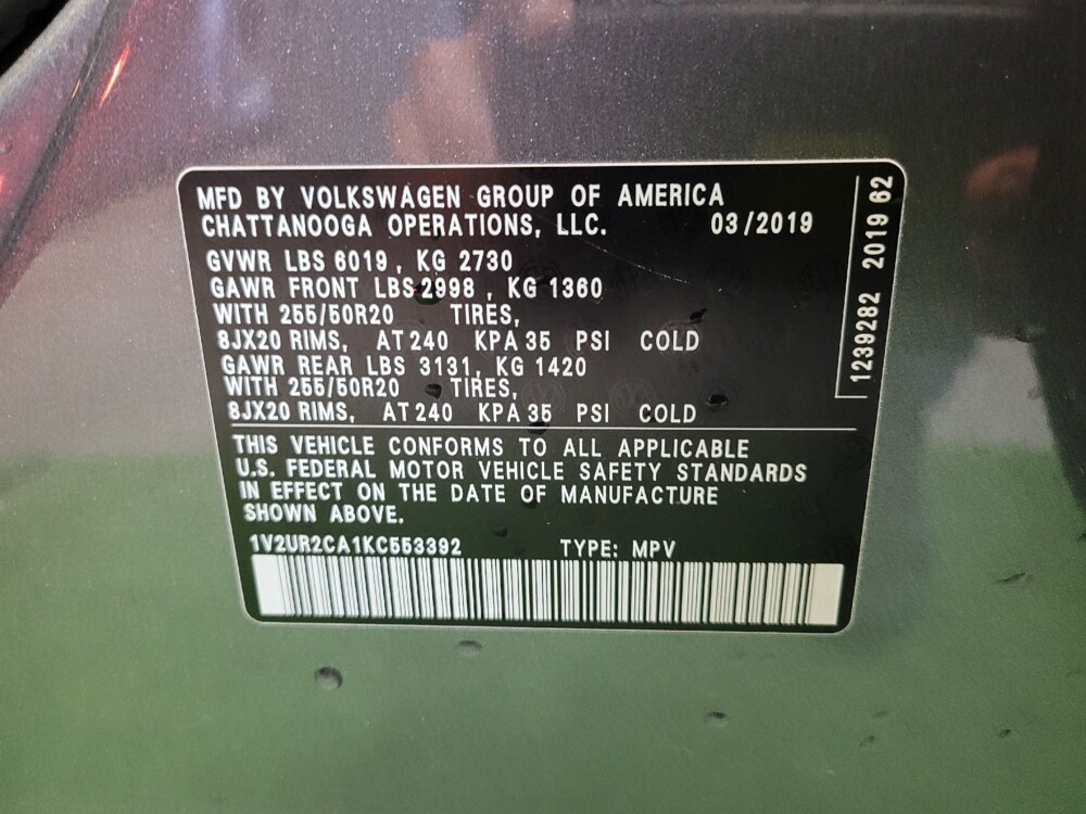 2019 Volkswagen Atlas in Maple Heights, OH 44137 - 18086680 33