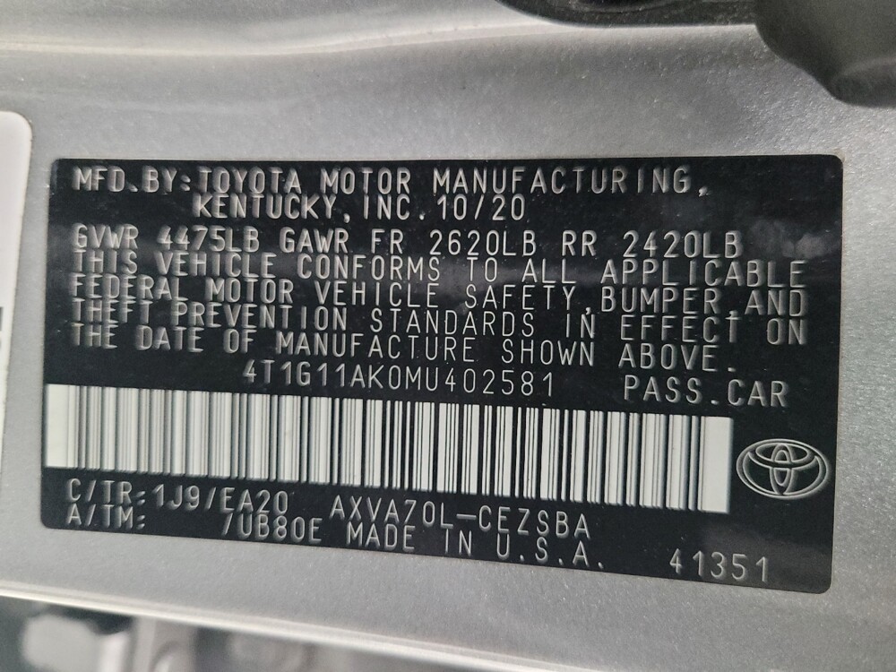 2021 Toyota Camry in Indianapolis, IN 46222 - 18086692 33