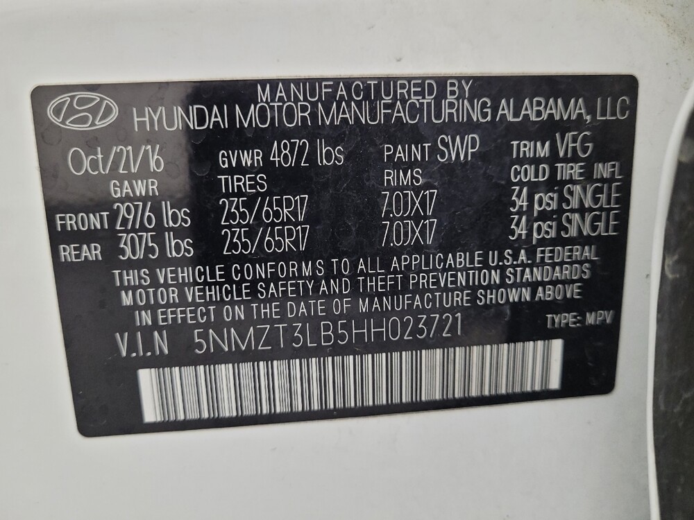 2017 Hyundai Santa Fe in Las Vegas, NV 89102 - 18086733 33