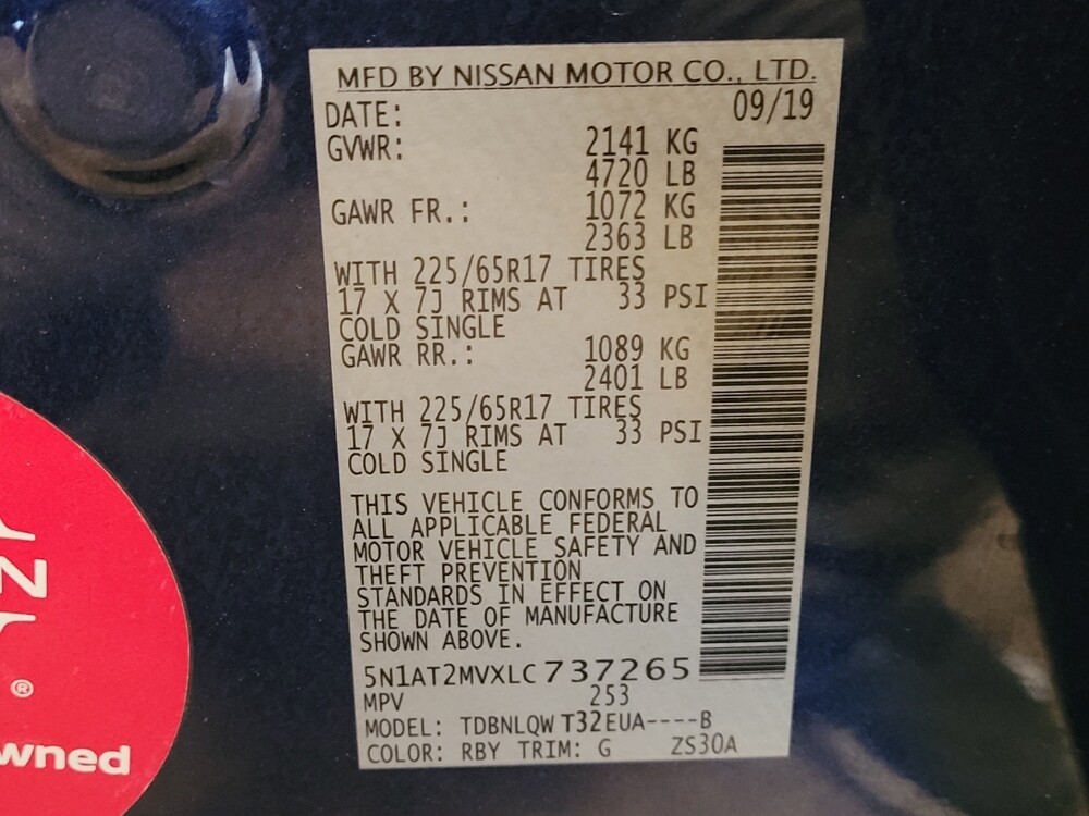 2020 Nissan Rogue in West Palm Beach, FL 33409 - 18086737 33