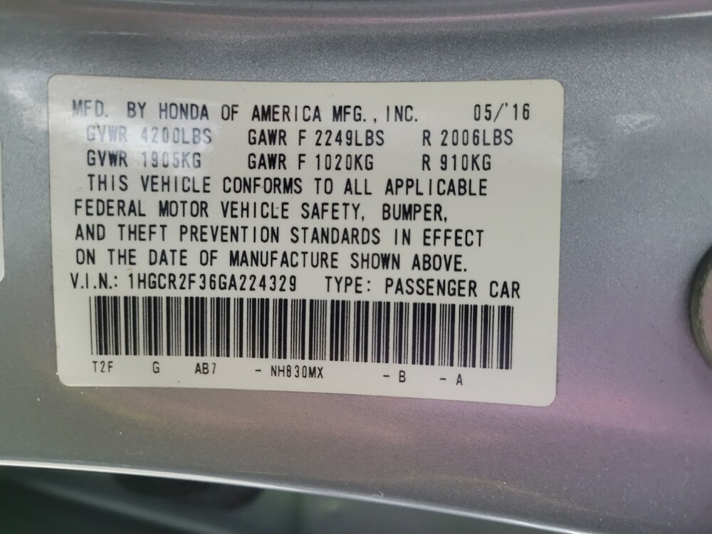 2016 Honda Accord in Duluth, GA 30096 - 18086804 33