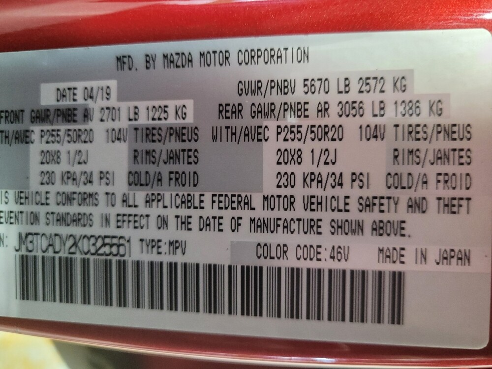 2019 MAZDA CX-9 in Union City, GA 30291 - 18086857 33