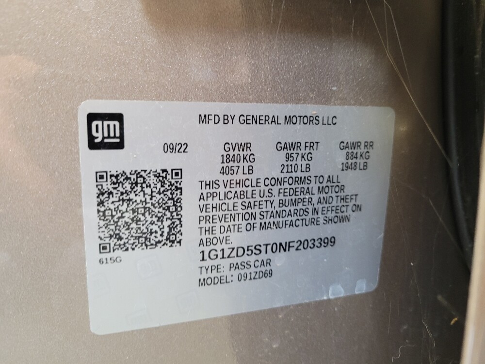 2022 Chevrolet Malibu in Sacramento, CA 95821 - 18086917 33