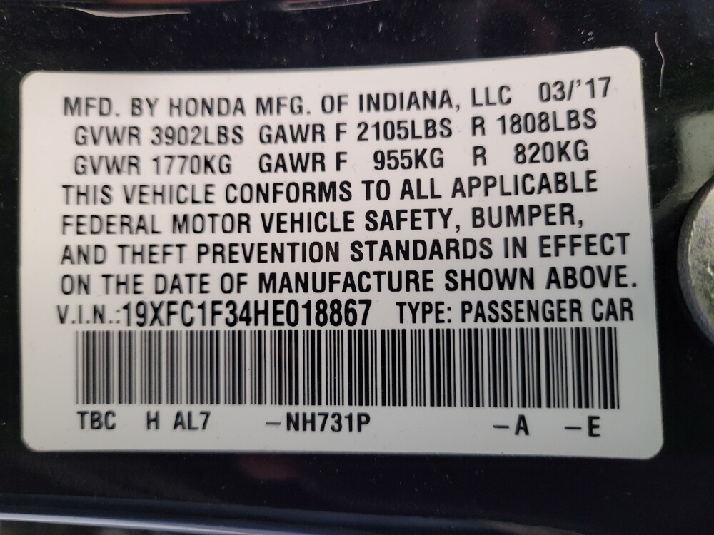 2017 Honda Civic in Downey, CA 90241 - 18086921 33