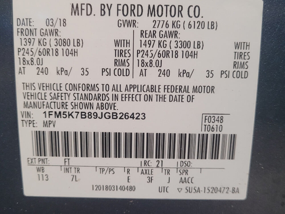 2018 Ford Explorer in Kissimmee, FL 34744 - 18086962 33