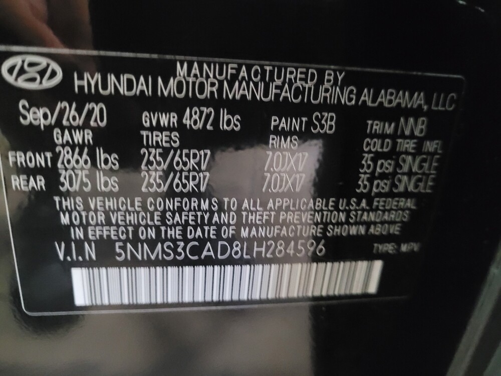 2020 Hyundai Santa Fe in Williamstown, NJ 8094 - 18087016 33