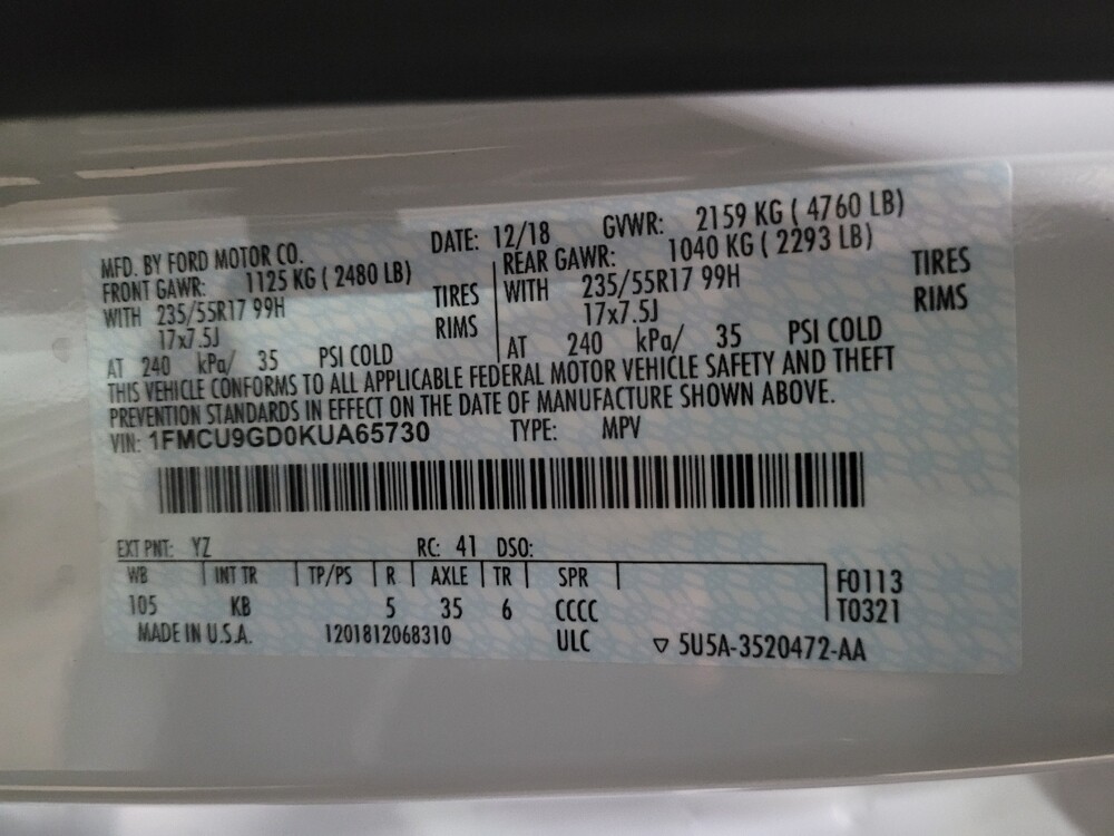 2019 Ford Escape in Richmond, VA 23235 - 18087103 33