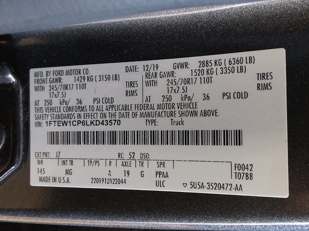 2020 Ford F150 in Gainesville, FL 32609 - 18087141 33