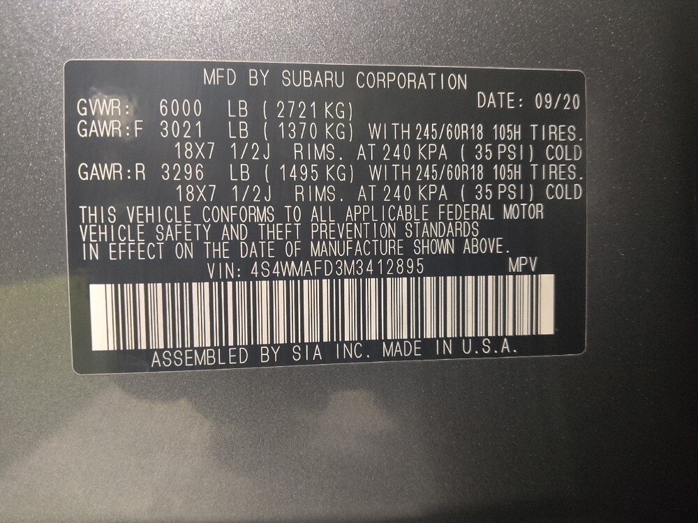 2021 Subaru Ascent in Stone Mountain, GA 30083 - 18087153 33