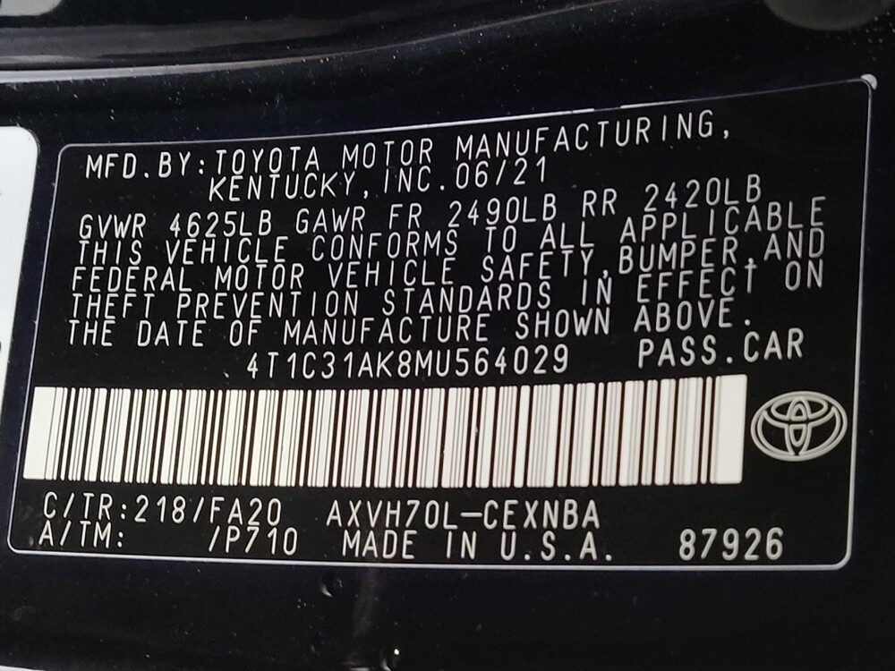 2021 Toyota Camry in Lauderdale Lakes, FL 33313 - 18087203 33