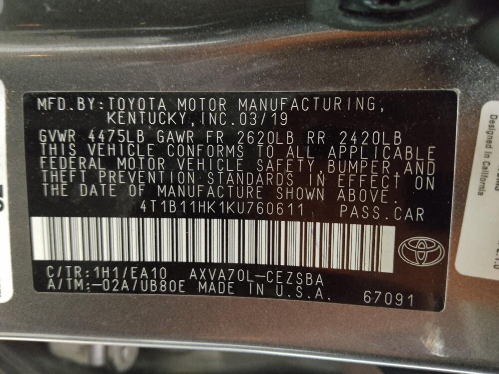 2019 Toyota Camry in Taylor, MI 48180 - 18087328 33