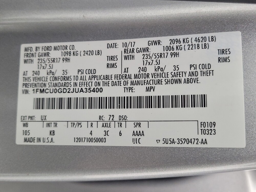 2018 Ford Escape in Huntsville, AL 35816 - 18087386 33