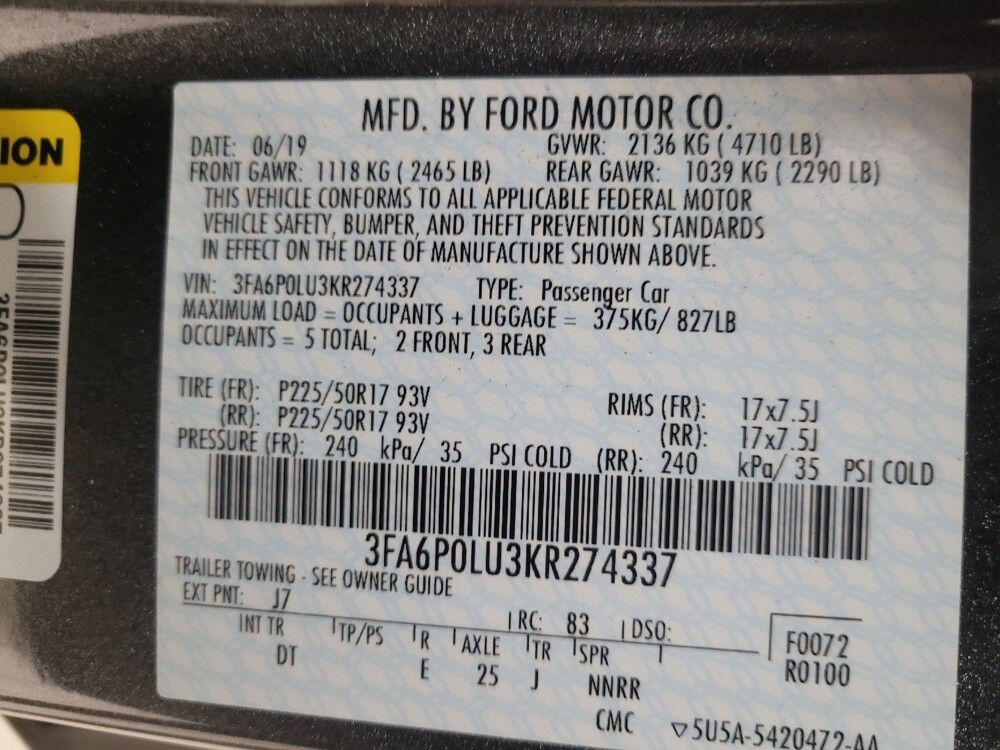 2019 Ford Fusion in Stone Mountain, GA 30083 - 18087399 33