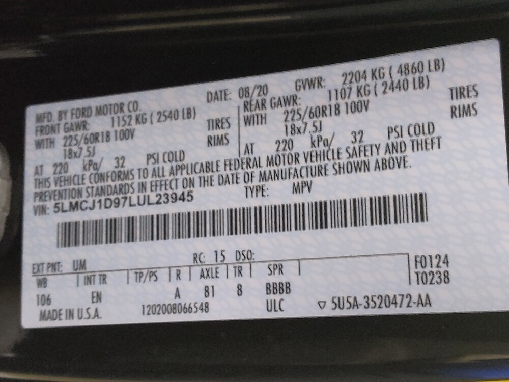 2020 Lincoln Corsair in Columbia, SC 29210 - 18087408 33