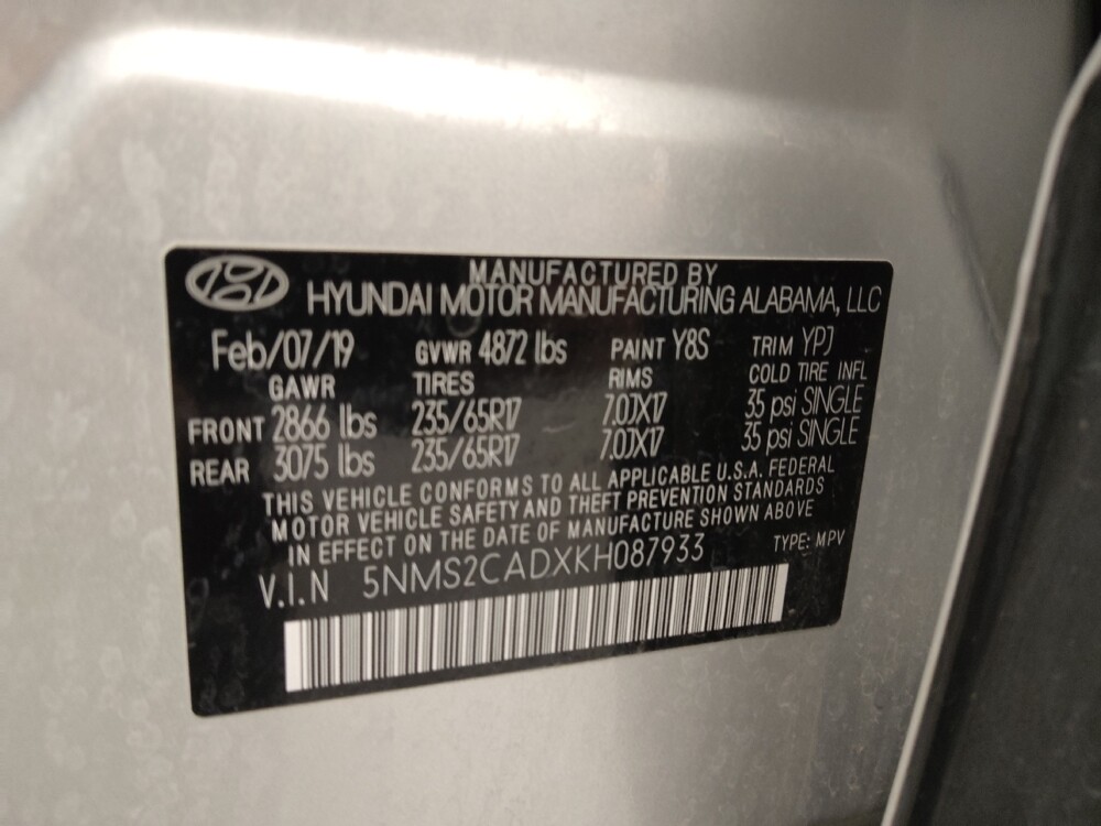 2019 Hyundai Santa Fe in Colorado Springs, CO 80909 - 18087419 33