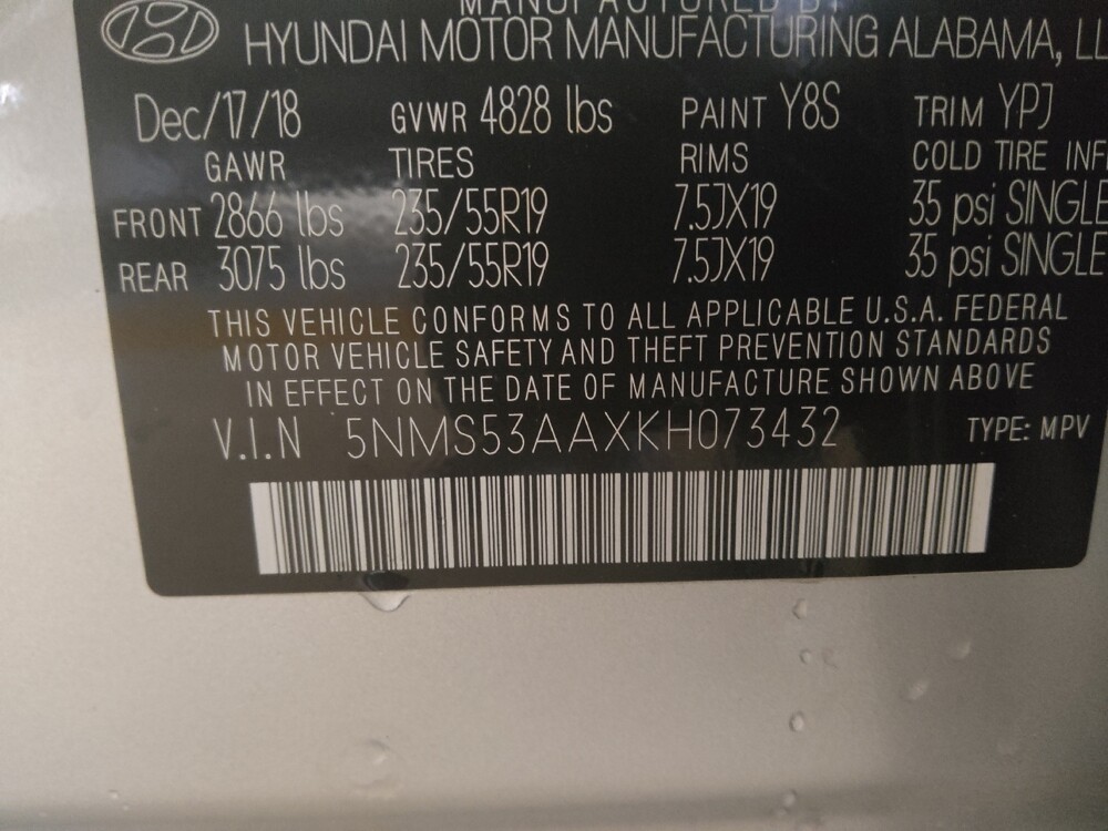 2019 Hyundai Santa Fe in Birmingham, AL 35215 - 18087434 33
