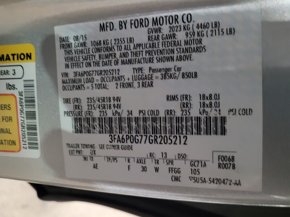 2016 Ford Fusion in Temple Hills, MD 20746 - 18087451 33