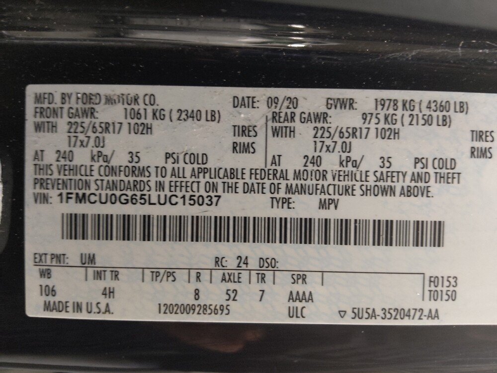 2020 Ford Escape in Union City, GA 30291 - 18087507 33