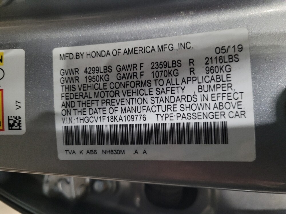 2019 Honda Accord in Glen Burnie, MD 21061 - 18087552 33