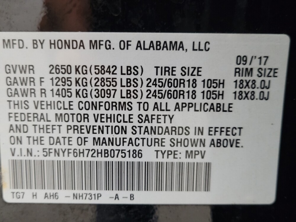 2017 Honda Pilot in Midlothian, IL 60445 - 18087582 33