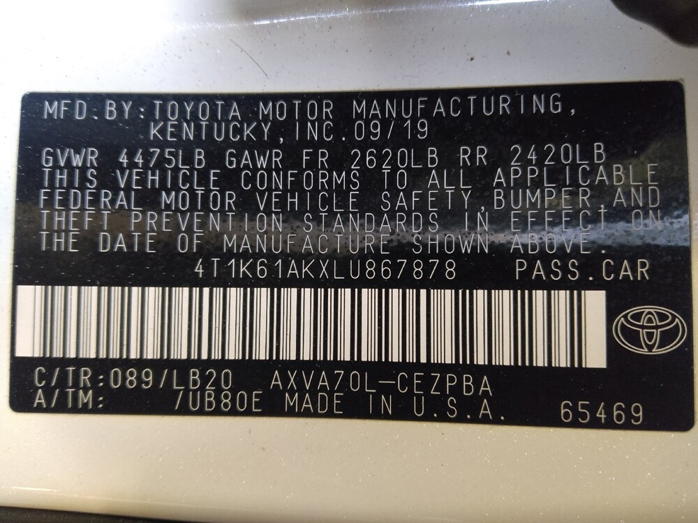 2020 Toyota Camry in Lauderdale Lakes, FL 33313 - 18087787 33