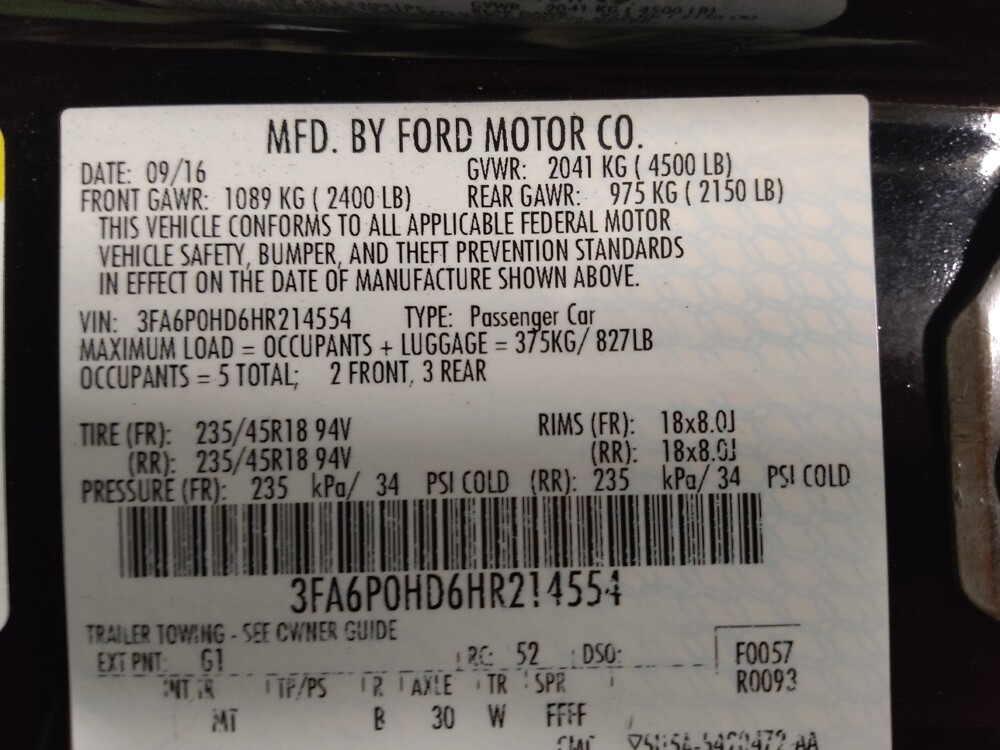2017 Ford Fusion in El Paso, TX 79907 - 18087790 33