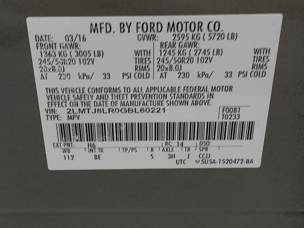 2016 Lincoln MKX in El Paso, TX 79907 - 18087798 33