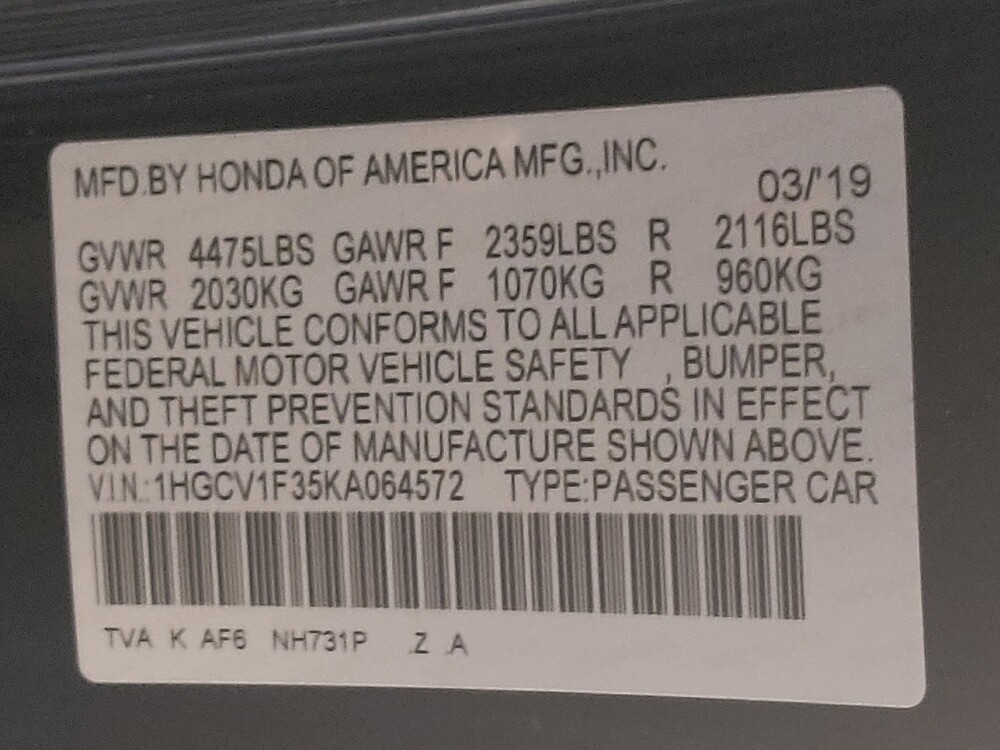 2019 Honda Accord in Morrow, GA 30260 - 18087826 33