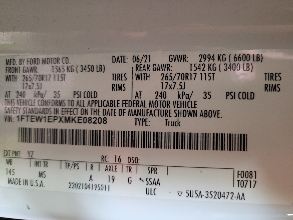 2021 Ford F150 in Bradenton, FL 34207 - 18087836 33