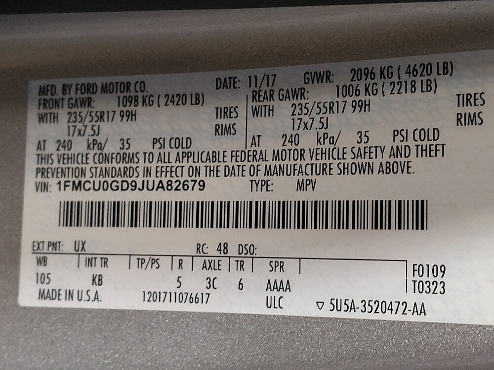 2018 Ford Escape in Greenville, NC 27834 - 18087867 33