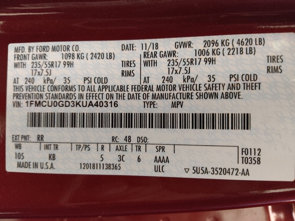 2019 Ford Escape in Lakewood, CO 80215 - 18087880 33