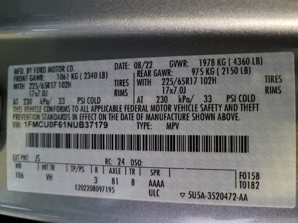 2022 Ford Escape in Tallahassee, FL 32304 - 18088034 33