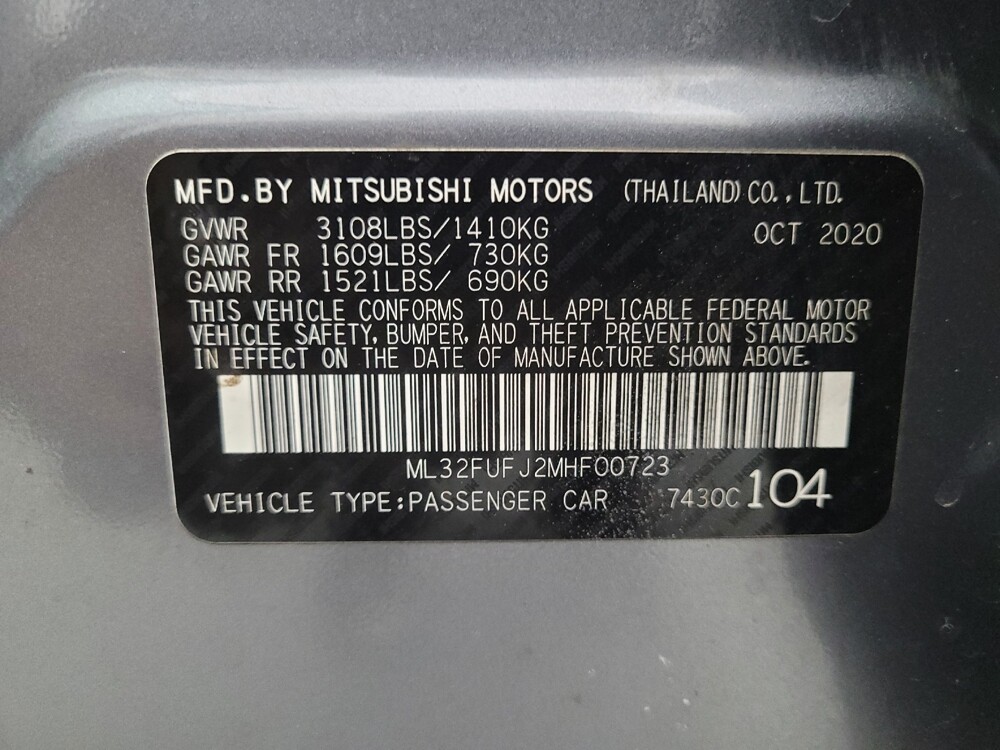 2021 Mitsubishi Mirage G4 in Lakeland, FL 33815 - 18088123 33