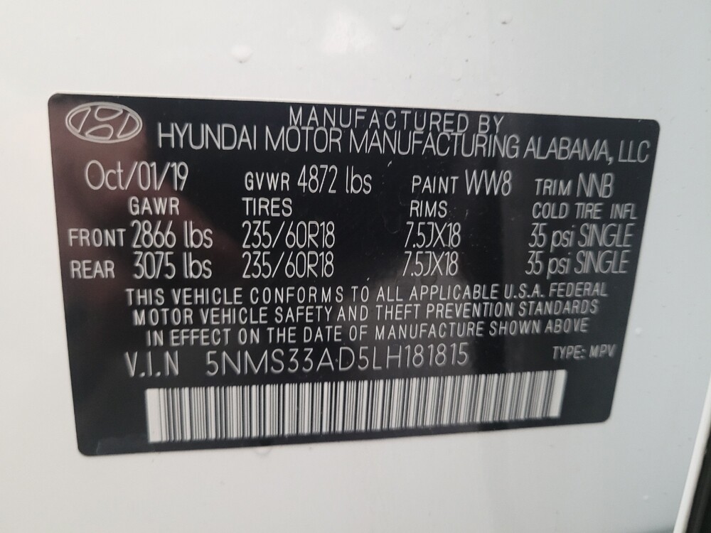 2020 Hyundai Santa Fe in Downey, CA 90241 - 18088155 33