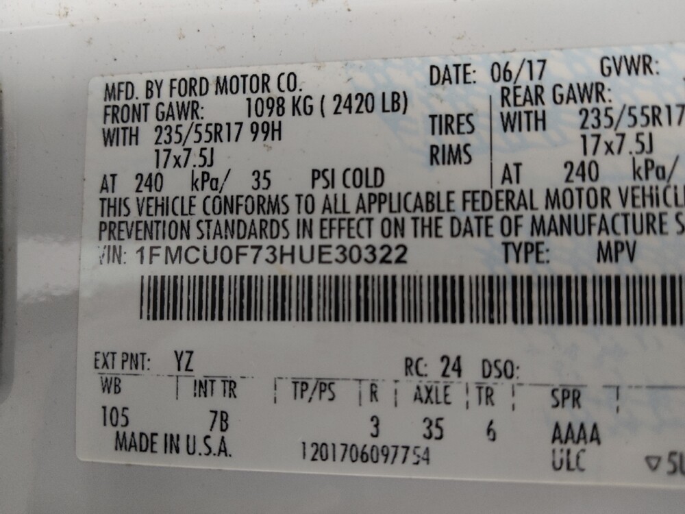 2017 Ford Escape in Albany, GA 31705 - 18088162 33