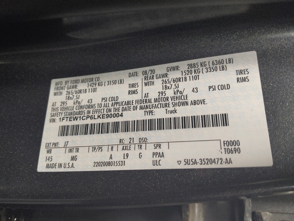 2020 Ford F150 in Union City, GA 30291 - 18088165 33