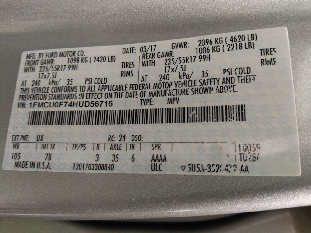 2017 Ford Escape in Pelham, AL 35124 - 18088174 33