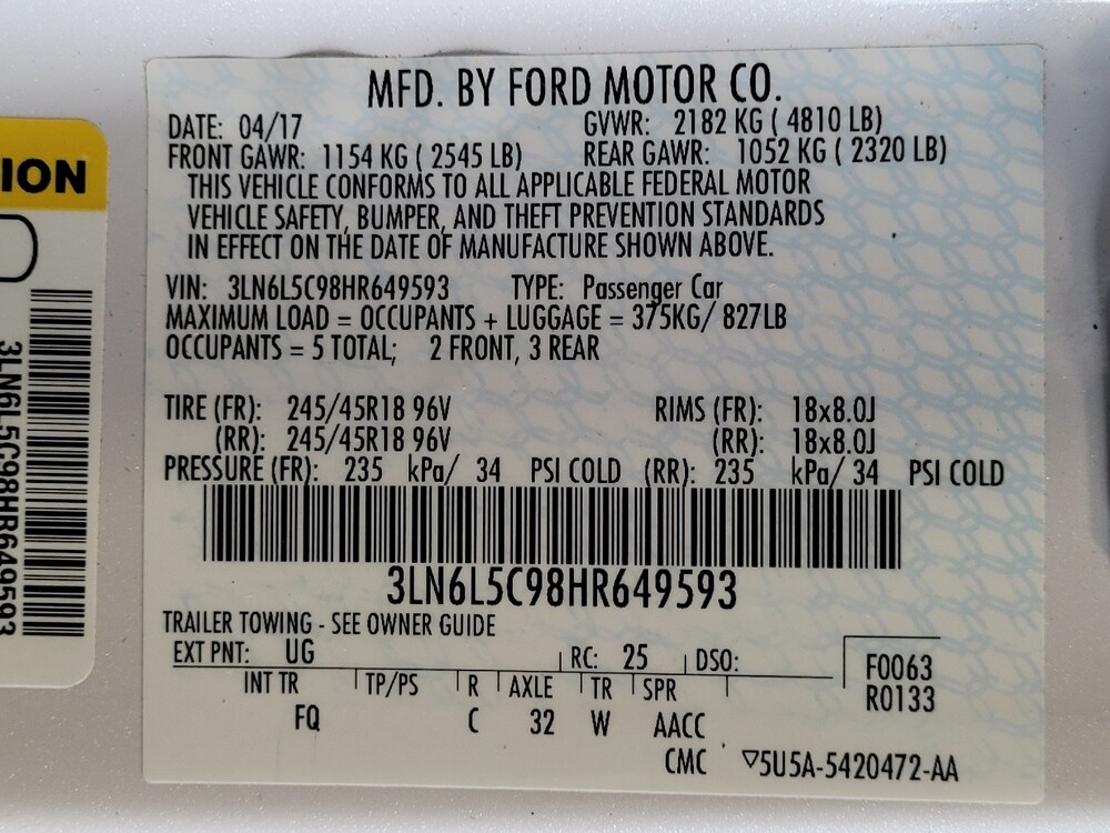 2017 Lincoln MKZ in Gainesville, FL 32609 - 18088206 33