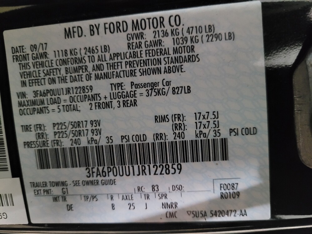 2018 Ford Fusion in Glen Burnie, MD 21061 - 18088245 33