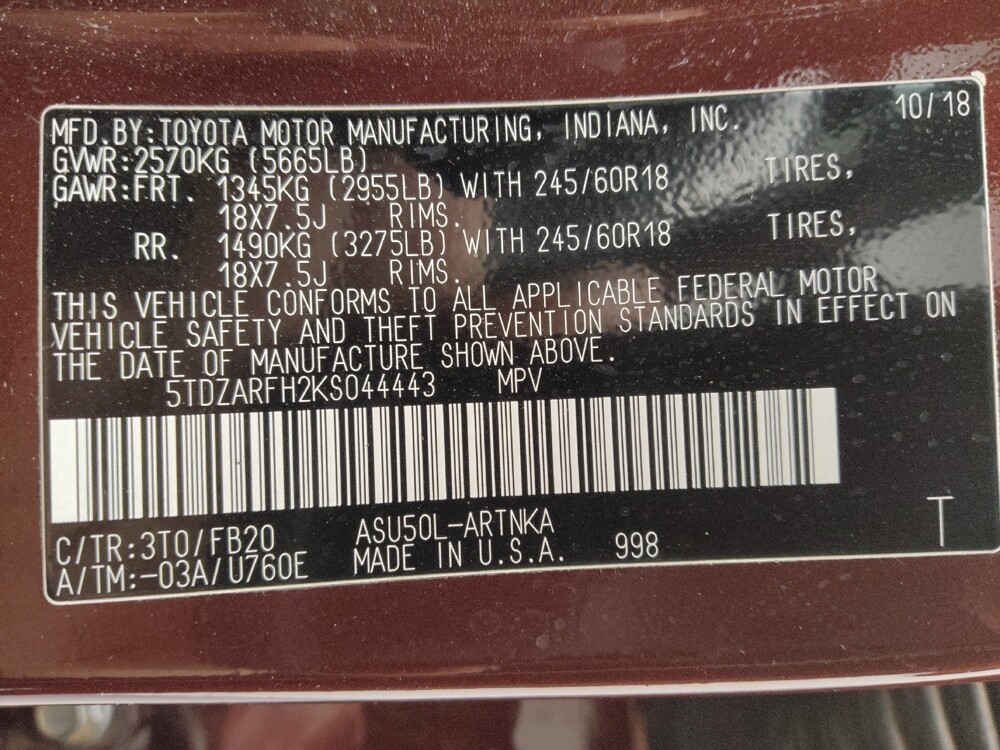 2019 Toyota Highlander in Colorado Springs, CO 80909 - 18088286 33